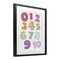 Stupell Industries Muted Counting Numbers Framed Print Under Glass, design by Susan Ball